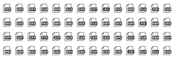 Main File Types Handled by The Translation Company