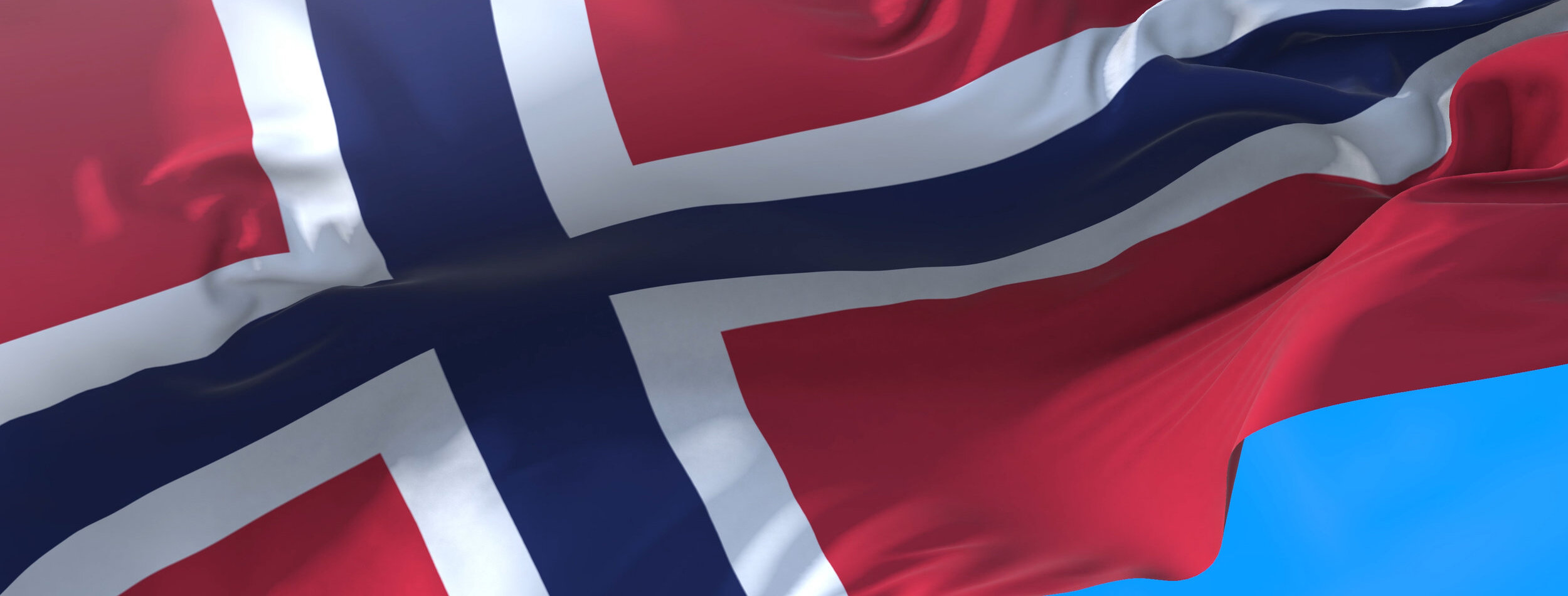 Norway waving flag. Norwegian background.