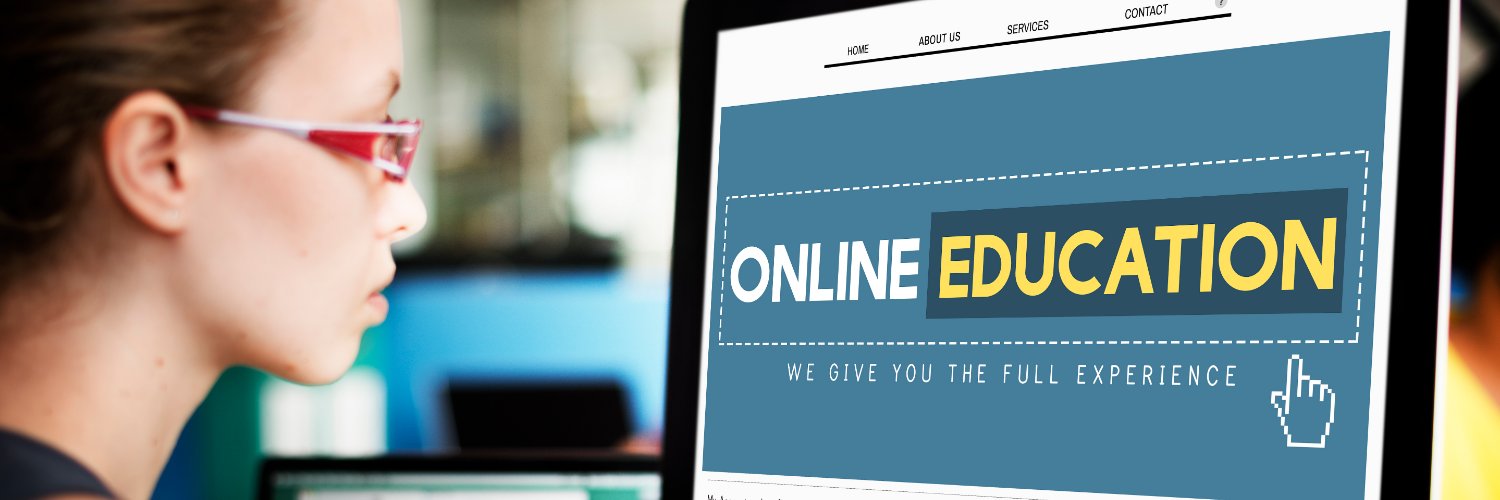 Online Education written on LCD